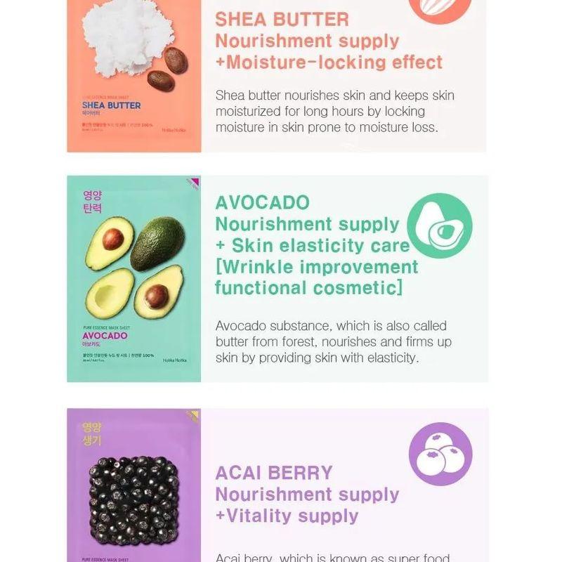 HOLIKA HOLIKA Pure Essence Mask Sheet - 12 Types