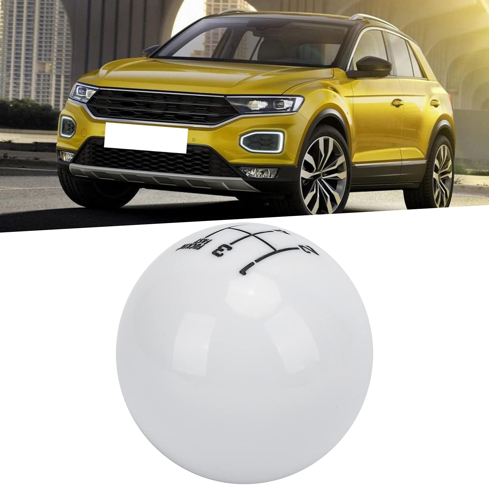 Ручка переключения передач, Шарик ручки КПП, Наконечник рычага переключения передач, Головка рычага переключения передач автомобиля white