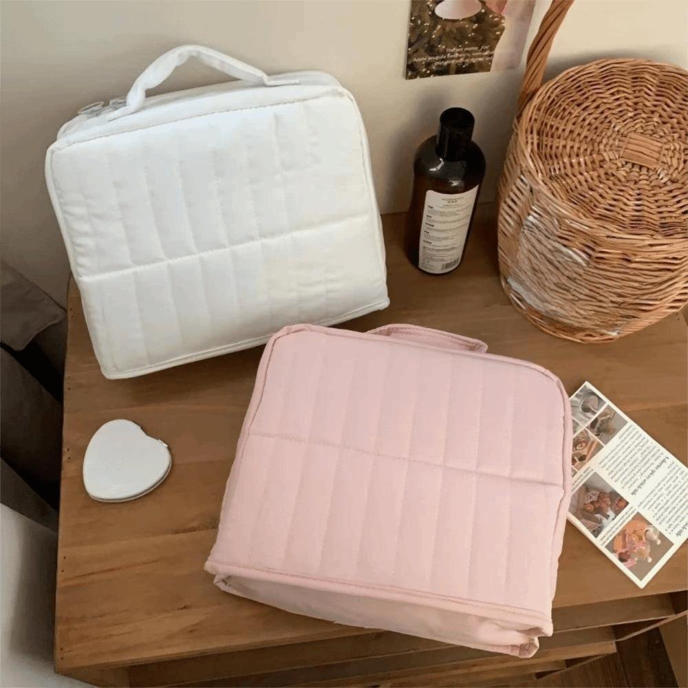 Standable Skincare Storage Bag Solid Color Travel Luggage Bag Wash Bag Women Makeup Bag Bathroom