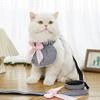 Dog Cat Blue Striped Dog Scarf Going Out Leash Chest Strap Walking Dog Cat Clothes Pets