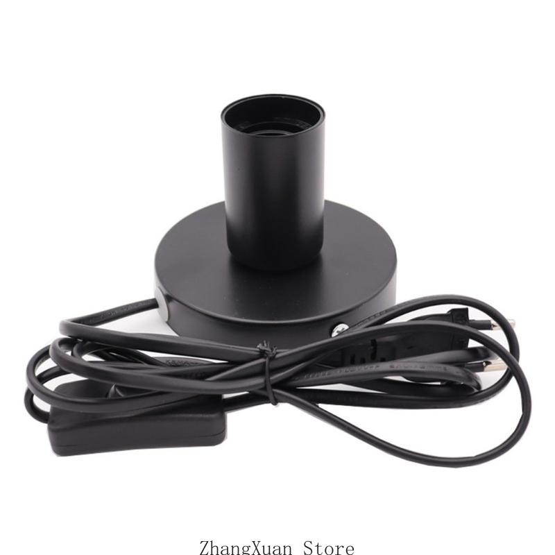 E27 Lamp Socket With 1.8m Cable And Push Button Switches Metal Table Lamp Holder For Home Office Lighting Fixtures 3XUF
