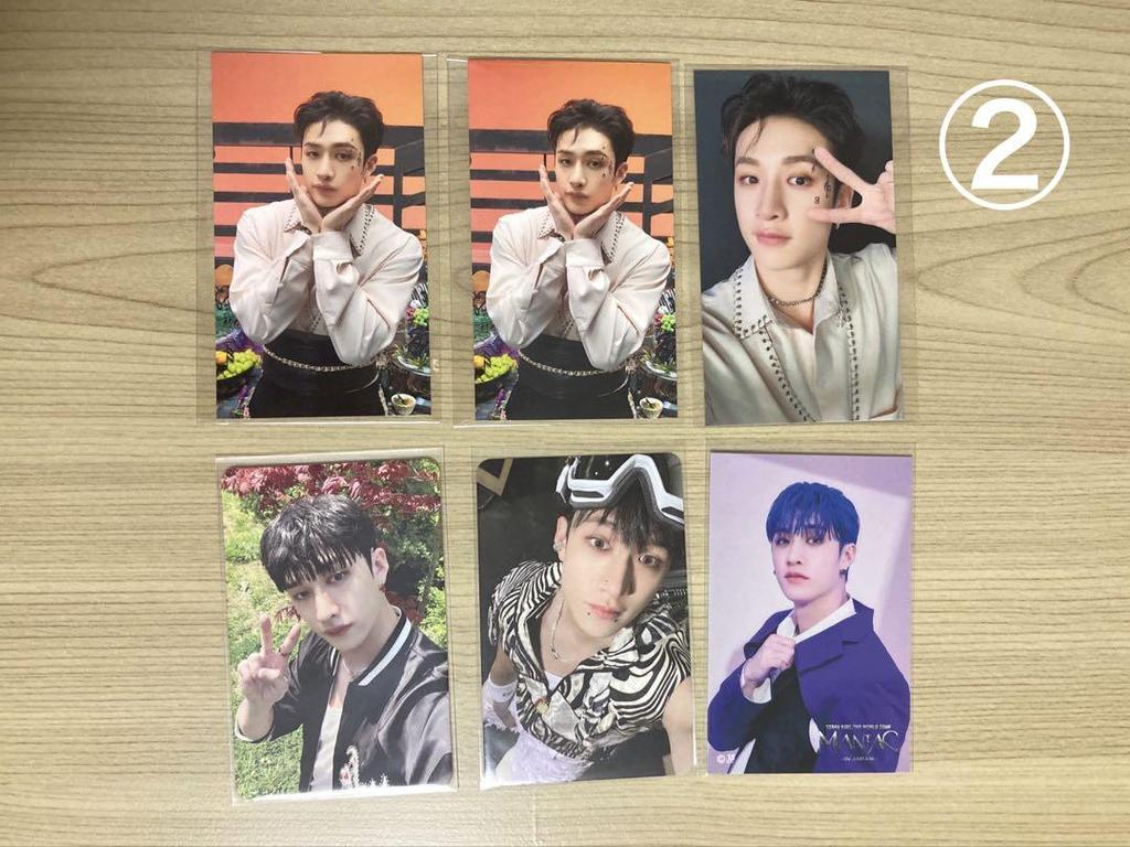 [USED] 14-piece Set of Stray Kids Trading Cards and More, Including Bang Chan