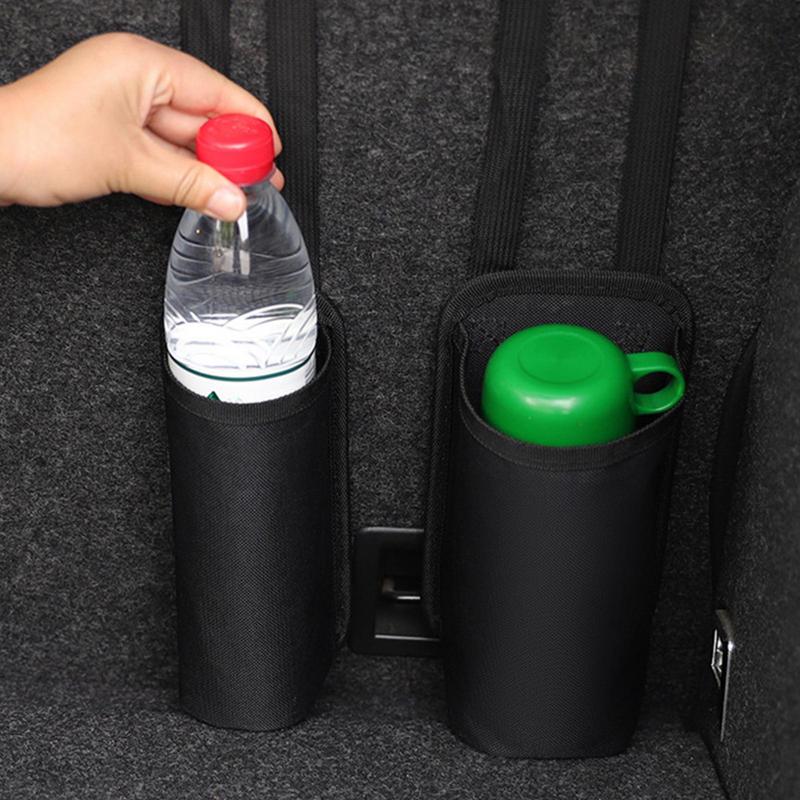 Car Seatback Bottle Bag Car Seatback Bag Travel Auto Bag Water Cup Storage Bag Fire Extinguisher Mount Holder For Car