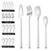 16Pcs Black Cutlery Set Stainless Steel Steak Cutlery Cutlery Western Cutlery Dishwasher Safe Kitchen Tableware Set