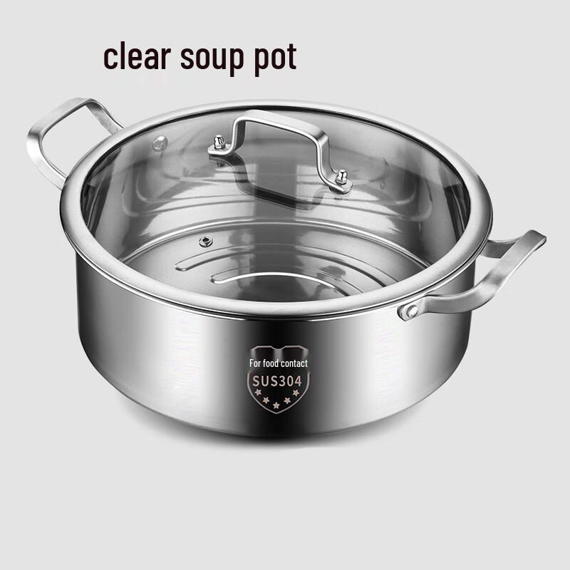 Yoshida Craftsman 304 Stainless Steel Induction Soup Pot