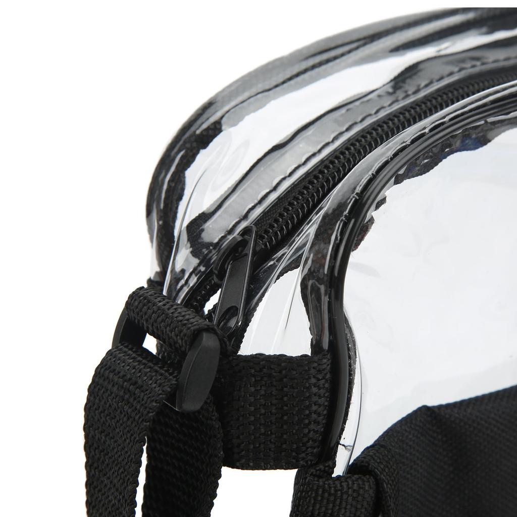 Transparent Messenger Bag PVC Shoulder Bag with Adjustable Strap for Daily Shopping Beach Traveling