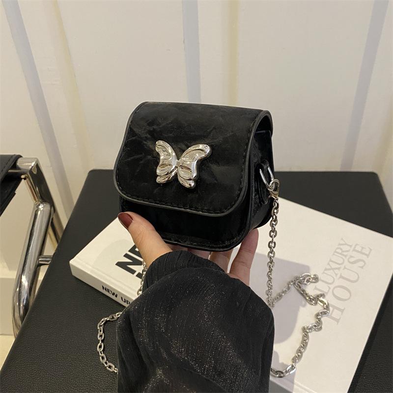 Simple Butterfly Cross-border Bag This Year's Popular Chain Small Bag for Women's Summer New One-shoulder Mini Lipstick Bag