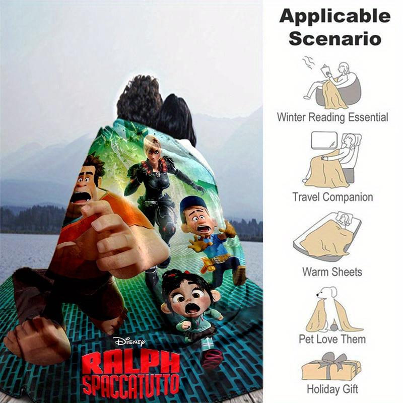 1 ks, Ralph boří internet: Wreck-It Ralph 2 Domácí dekorativní přehoz, Potah na pohovku, Venkovní deka, Dárek, Flanelové přehoz