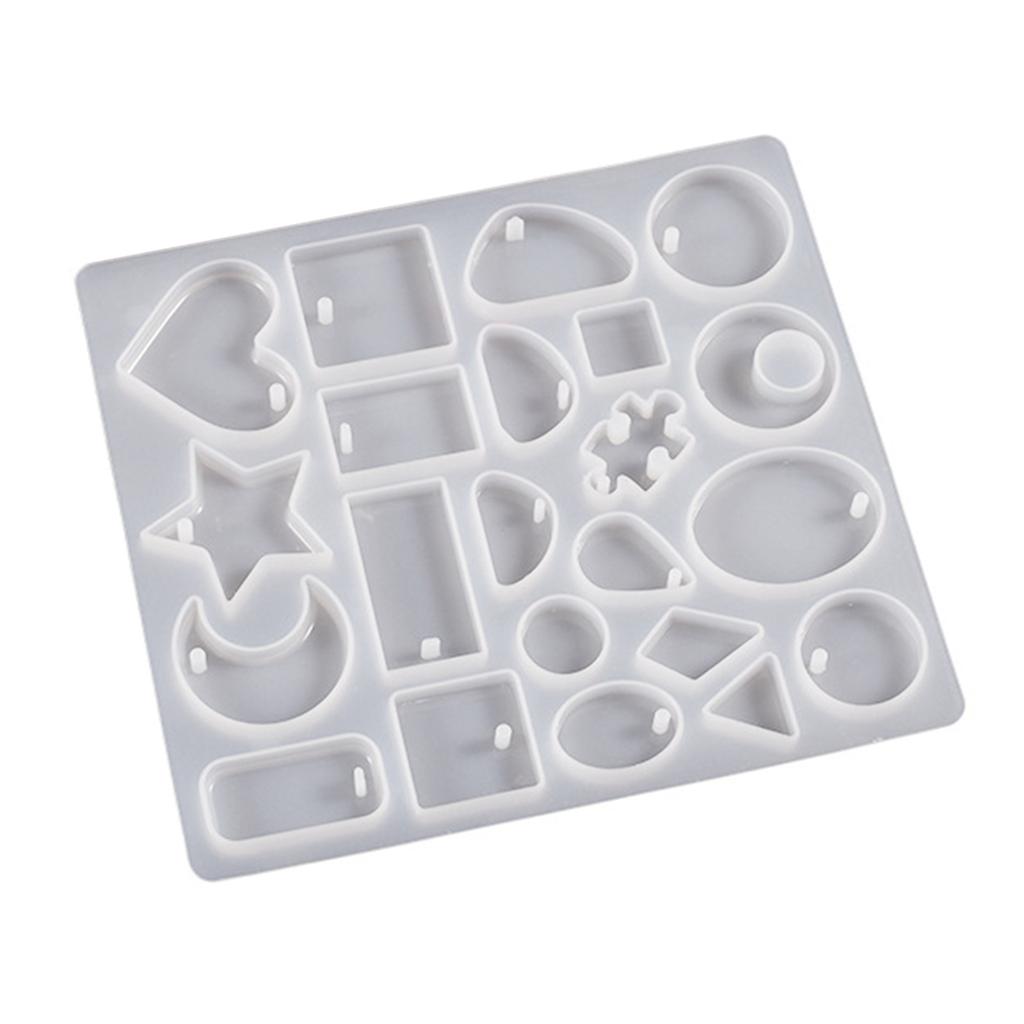 4Pcs Geometry Resin Earring Jewelry Casting Mold Silicone Pendant Mold Diy Crafts Mold Jewelry Crafts Supplies for Women