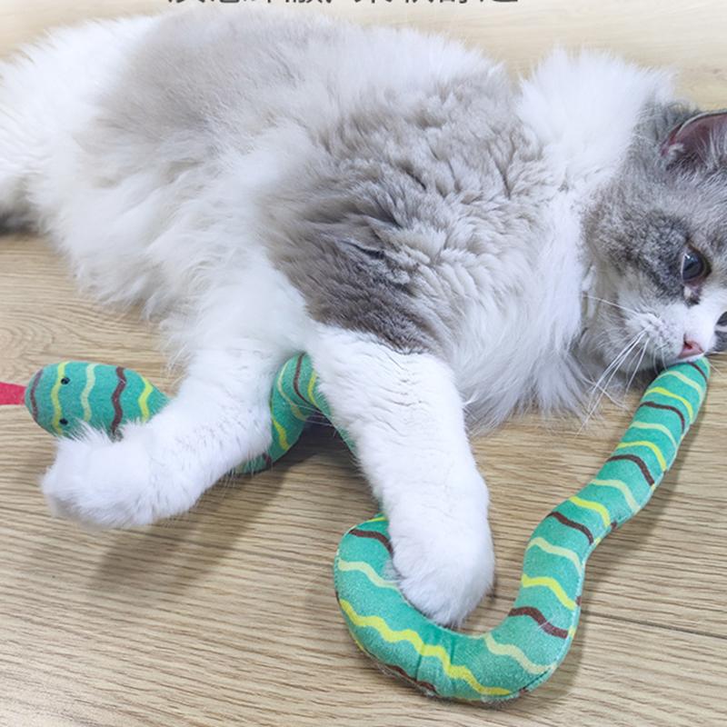 Cat Catnip Toy Interactive Toy Plush Cat Gluttonous Snake Bite-Resistant Molar Interactive Toy Gift For Cat Pet Accessories