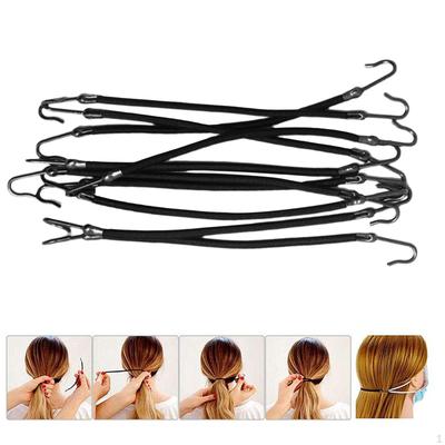 10 Pack Elastic Hair Holders for Ponytails and Styling