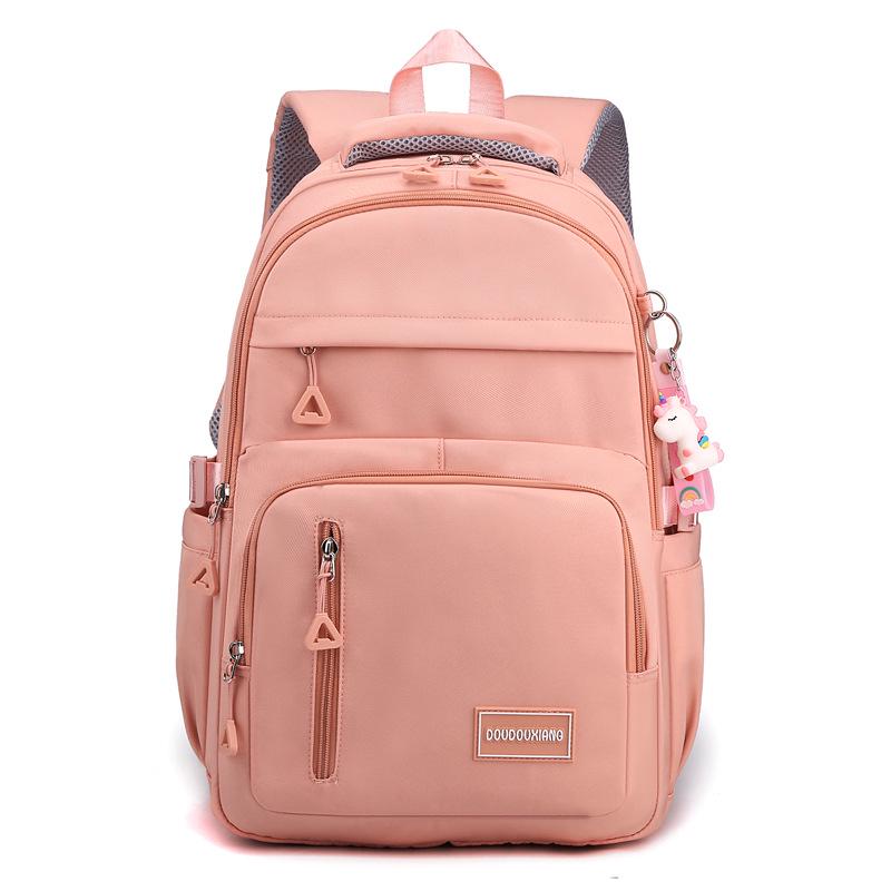 Trendiger Girly-Rucksack mit großem Fassungsvermögen - Mehrere Fächer, lässige Schul-/Reisetasche