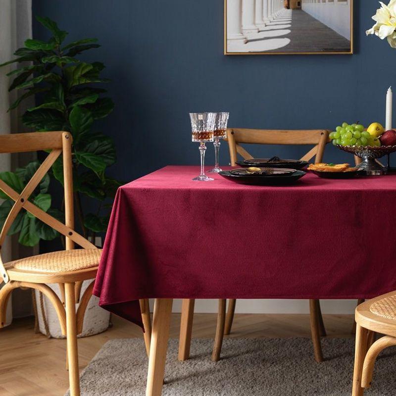 Elegante Fluwelen Tafelkleed voor Eet-, Koffie- of Vergadertafels