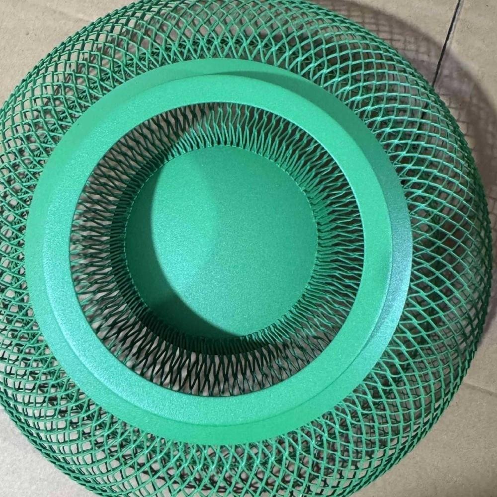 Iron Double-layer Fruit Basket Handmade Metal Fruit Tray Snack Organizer Mesh Storage Tray Kitchen