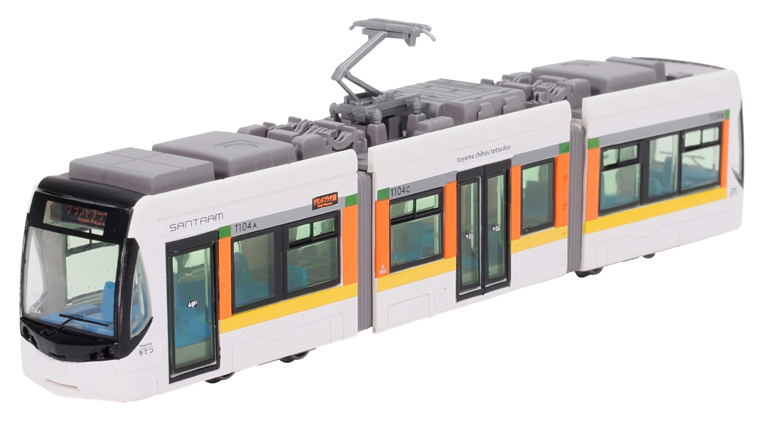 

TOMYTEC Railway Collection Tetsuro Toyama Chiho Railway City Tram Line T100 Series 4th Car Diorama Supplies 337270 Train, No. 104,