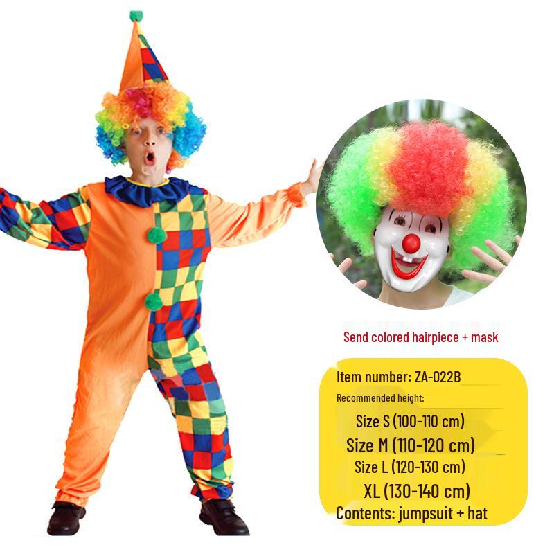 Kids' Clown & Magician Costume Set for Boys & Girls - Perfect for Masquerades, National Day, Christmas & New Year Performances.