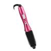 Foldable Heated Curling Brush Ceramic Glaze Coating Thermal Brush 30W Anti Scald Wine Red EU Plug 100 240V