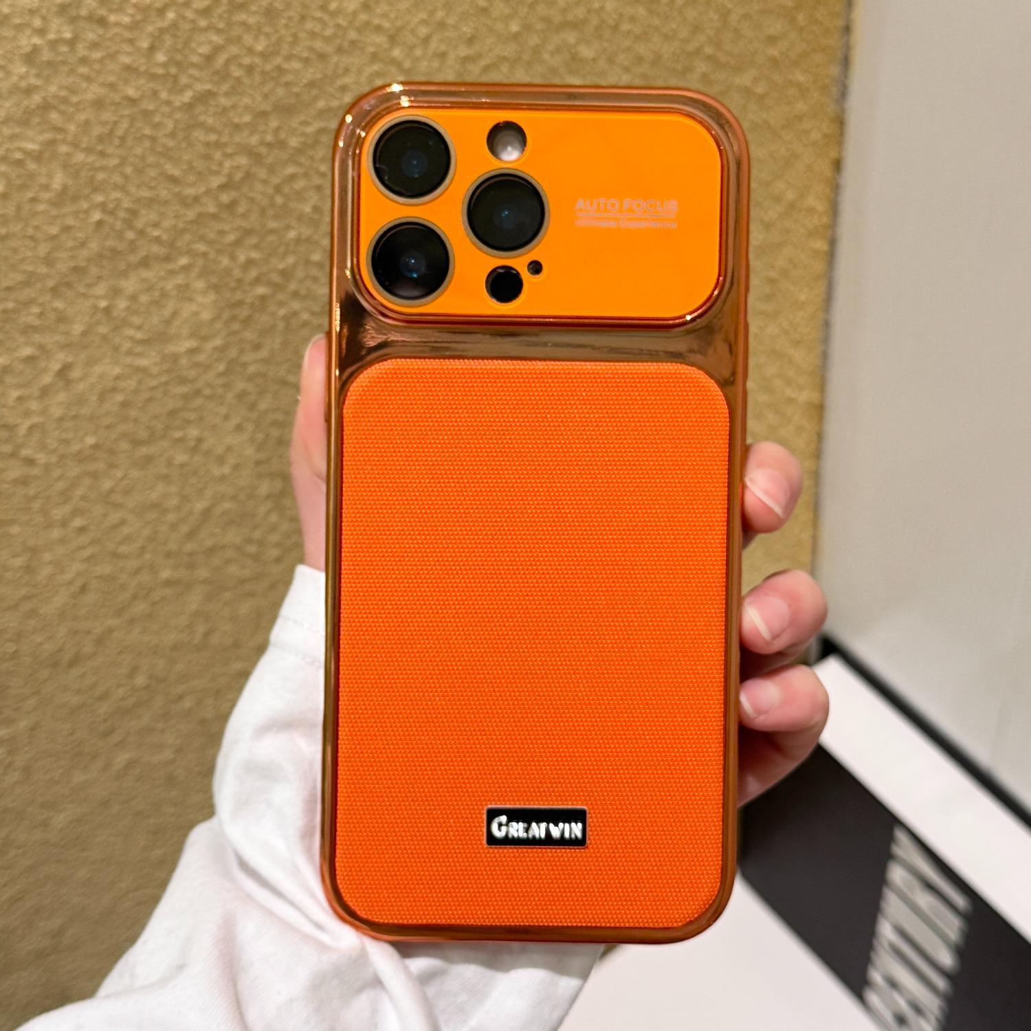 

NEW Technology Woven Quickly Become 17 Series Case For iPhone 17 16 15 14 13 Pro Max Anti-Scratch Cover with All-inclusive lens iPhone 15 Pro Max оранжевый
