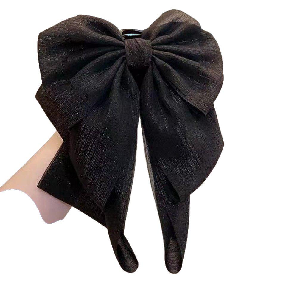 Versatile Pearlescent Bow Claw Hair Clip - Princess Style for Summer and High Ponytails