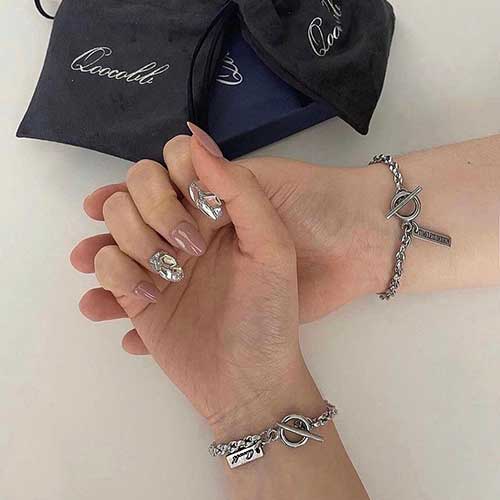 Qoocobb Simple Unisex Link Chain Bracelet-13