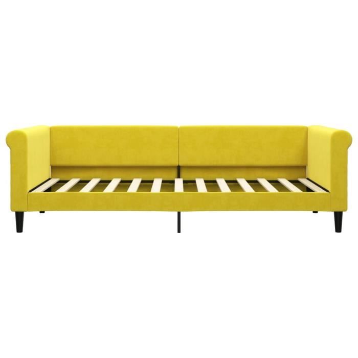 VidaXL Daybed Yellow 90x200 Cm Velvet 354249
