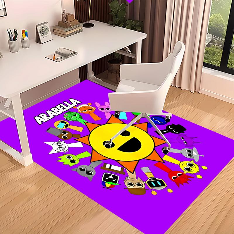 Custom personalization Sprunki themed Print Area Rug - Soft, Washable Non-Slip Indoor Mat,Living Room,Home&Office Decorative Rug