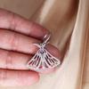 Kinitial Stainless Steel Death Moth Sun Moon Snake Mushroom Cactus Hamsa Hand Horse Earrings For Women Trendy Piercing Jewelry