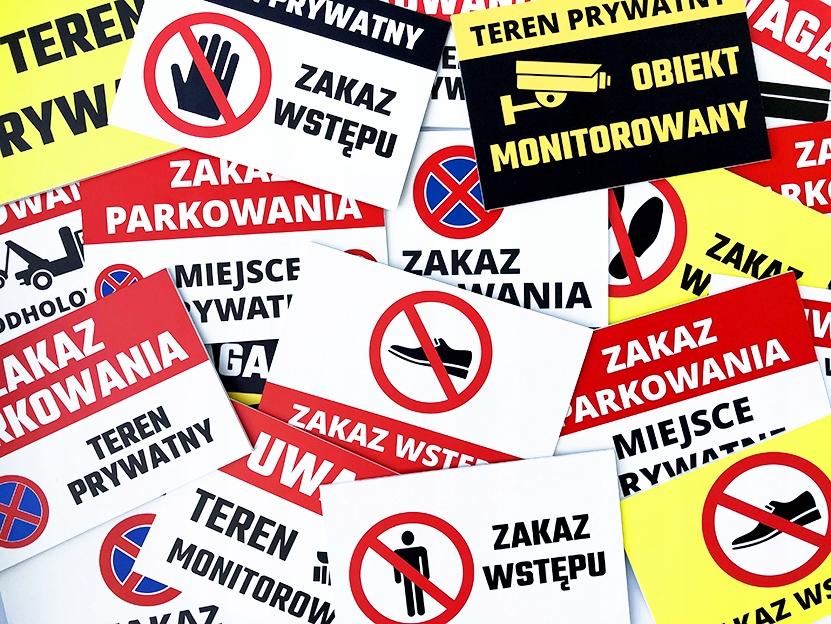 Tabliczka tablica zakaz parkowa 20x30 cm pcv t040