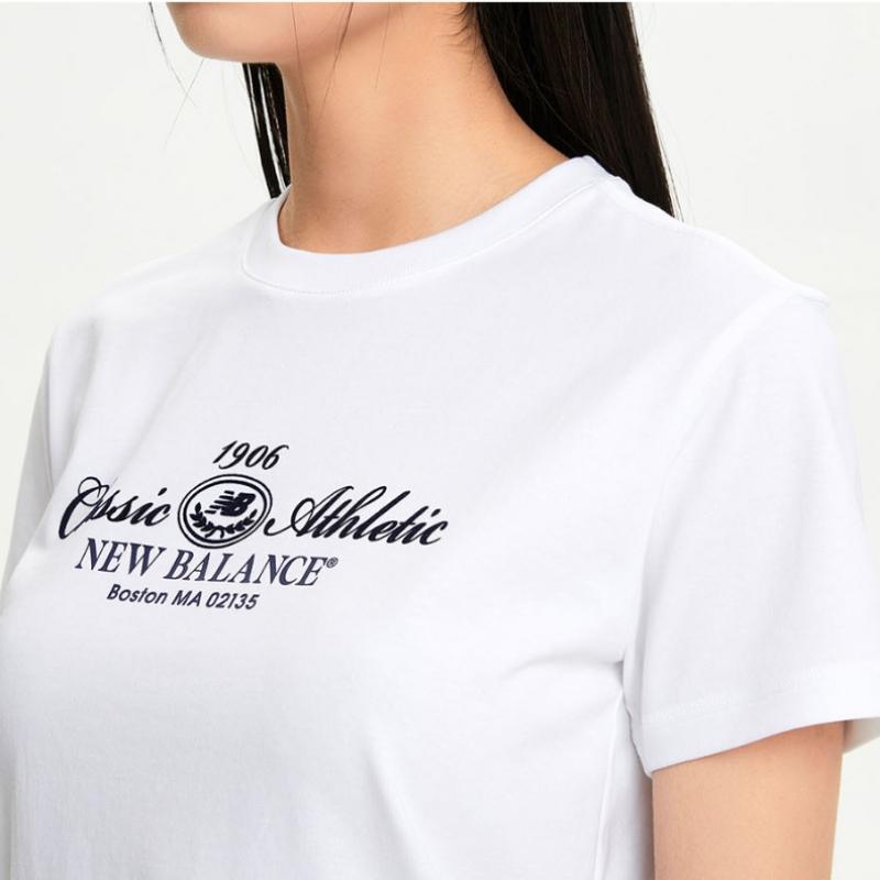 New Balance Nbnef2w212 Women Heritage Short Sleeve Tee  White 