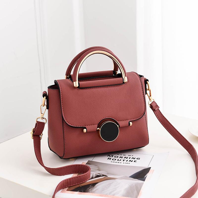 Novo estilo doce moda feminina bolsa cor sólida tendência crossbody bolsa de ombro