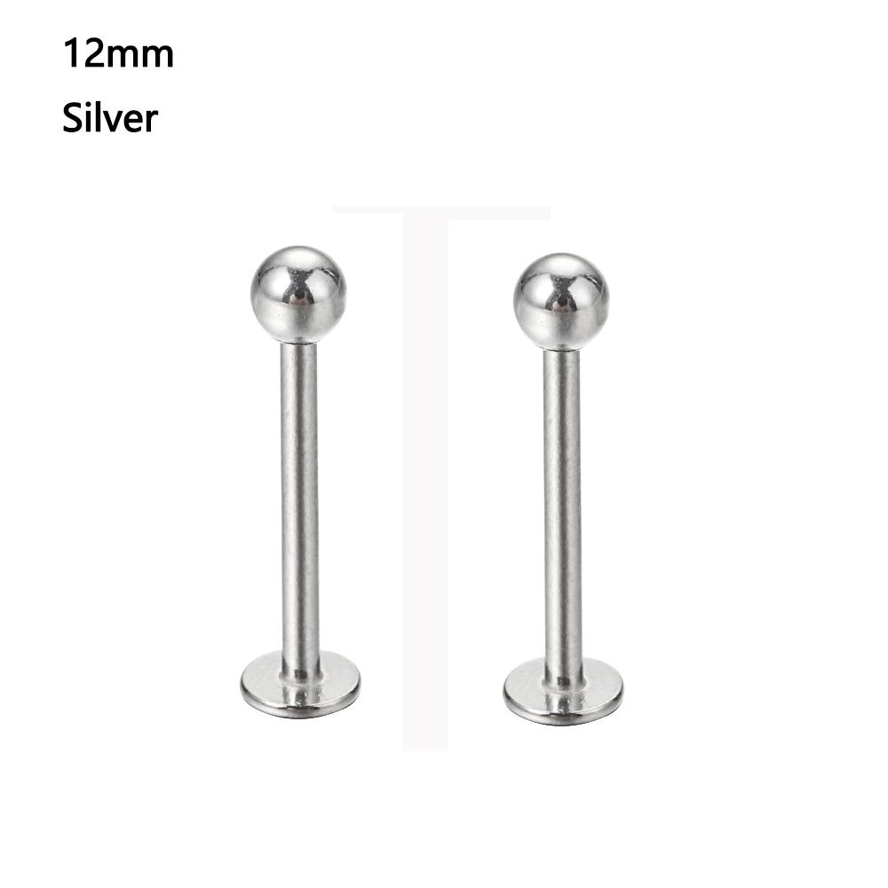 

1Pair 6-12mm Tragus Ear Piercing Helix Bar Ball Stainless Steel Labret Lip Bar Rings Stud Cartilage Body Party Jewelry