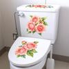 New Pink Rose Bathroom Waterproof Toilet Cover Toilet Sticker Self-Adhesive Sticker Decoration For Toilet