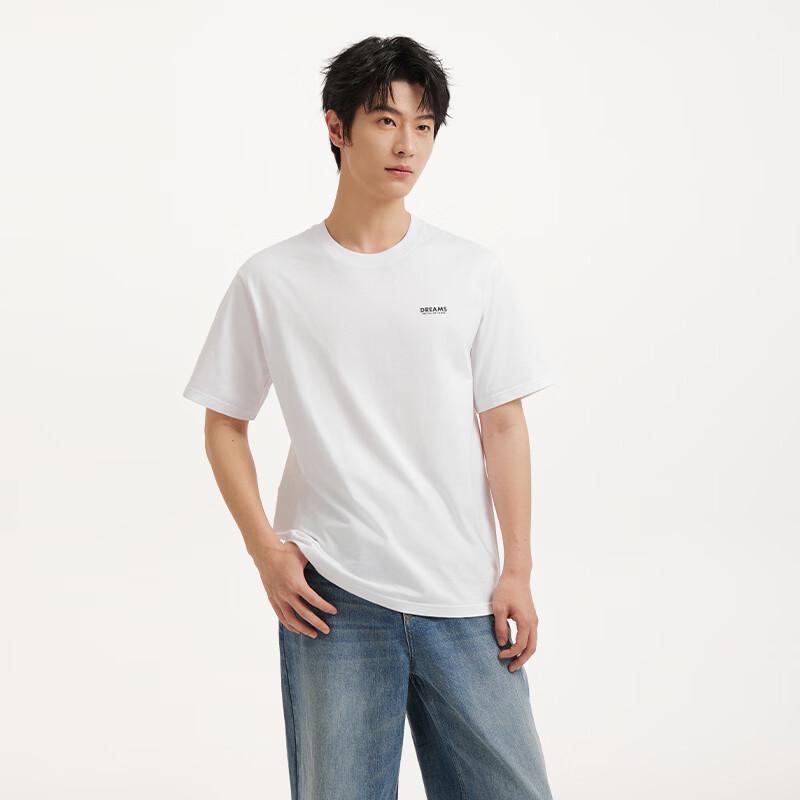 Hotwind Men's Basic Letter Short Sleeve Tee