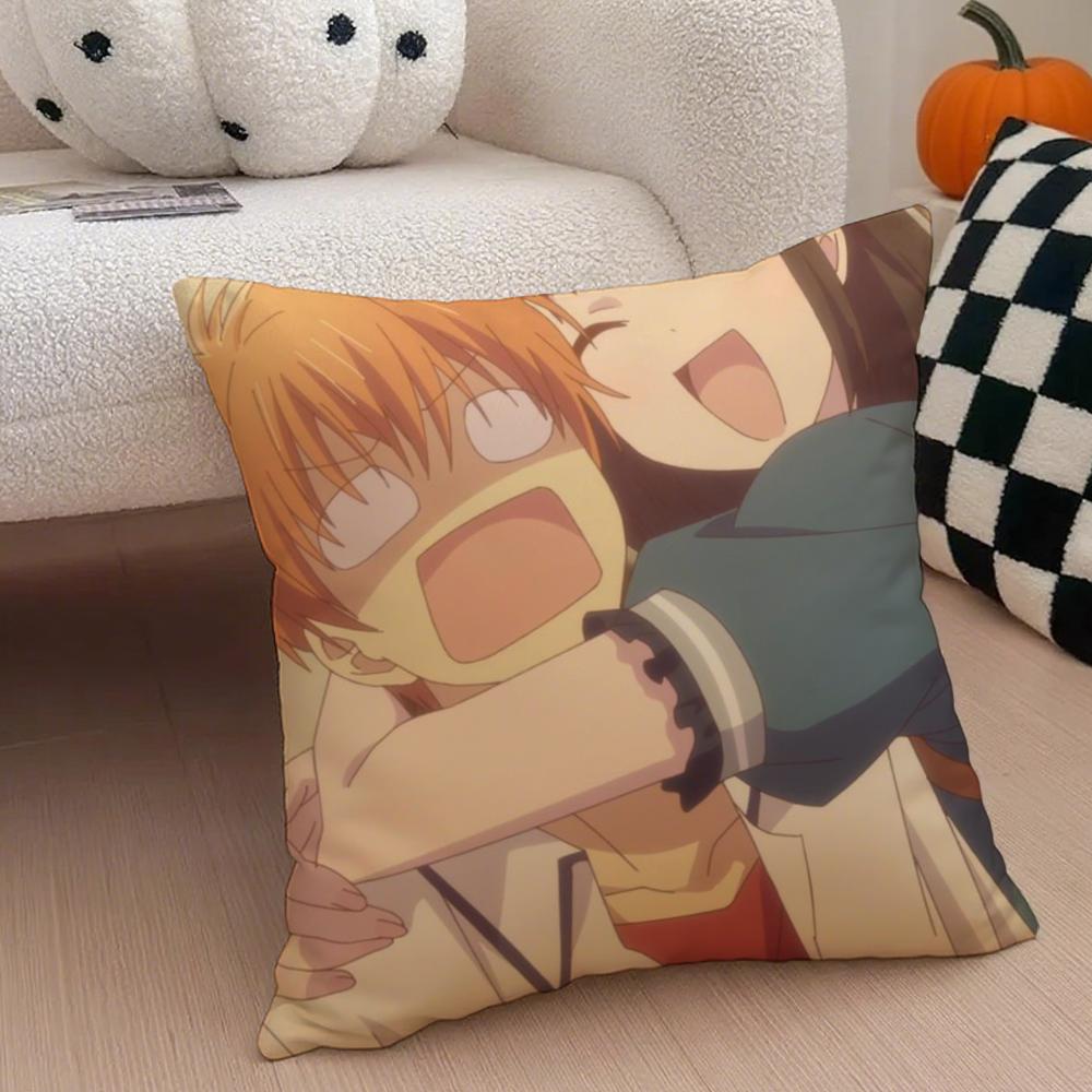 FFruits BBasket Kyo Sohma Tup Cushion Cover Throw Pillow Cover Hidden Button Durable Polyester Chair Cushion