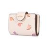 New COACH Smooth Leather With Coated Canvas Card Holder, Wallet Women's Chalk White CA789-IMCAH