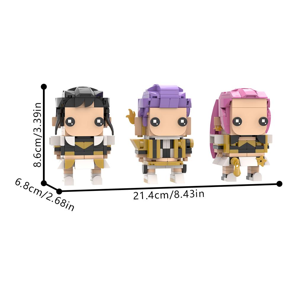 

Gobricks MOC K-pops Демонічні Мисливці Лев Ворона Будівельні Блоки Модель K-pops Демонічні Мисливці Румі Сюссі Фігурки Дії Цеглинки Іграшка