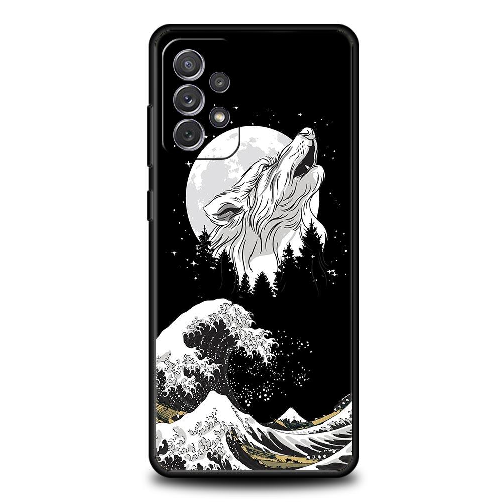 

Чехол для телефона Samsung A13 A51 A71 A41 A31 A21S A11 A03S A12 A32 A52 A23 A33 A53 A73 5G Чехол Golden Great Wave Kanagawa Surf Samsung A22