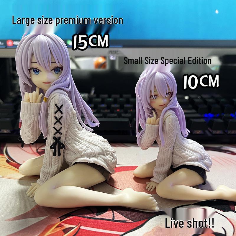 The Journey of Elaina Sweater Pose Figure: Anime Bishoujo Desktop Ornament Gift