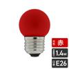 ELPA LED Bulb G40 Type E26 Red LDG1R-G-G254