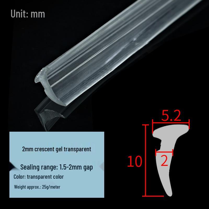 

Mengleqi Aluminum Alloy Sliding Window Sealing Strip - Windproof, Waterproof Rubber Pressure Strip for Glass Doors and Windows