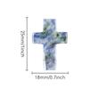Pack of 19 Crystal Crosses Charm Holeless Design Natural Energy Enhancers for Meditations Home Office Desk Decors Craft