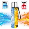 Premium Thermosflasche 304 Edelstahl Vakuumflasche Isolierter Becher Kalt- und Heißwasserbecher mit Seil für Tee Kaffee Getränke