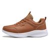 Men's Brown Sneakers Spring Outdoor Running Sports Shoes Men Light Platform Trainers Men Fashion Leather Walking Sneakers Men