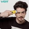 VGR Electric Hair Clipper Metal Retro Men's Electric Hair Clipper Oil Head Carved LED Smart Digital Hair Clipper Fashion Professional Personal Care