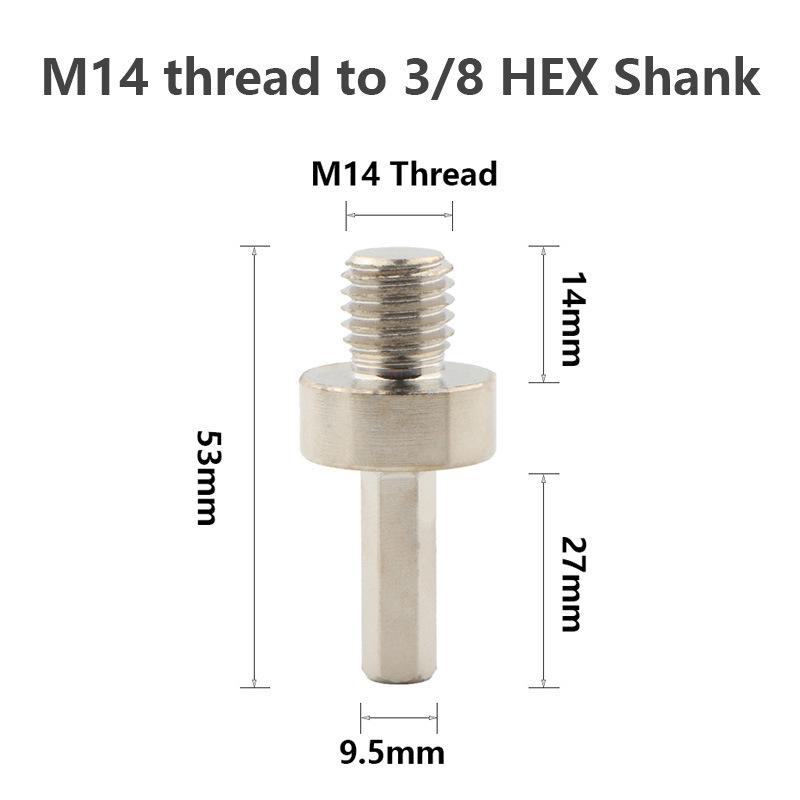 Angle Grinder Thread Adapter: M10/M14 to 5/8-Inch Drill Bit Converter
