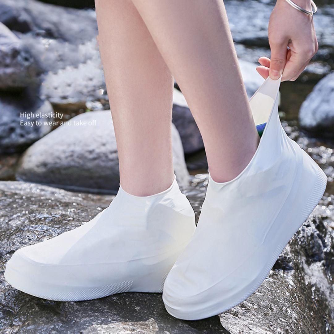 

1 пара противоскользящих силиконовых бахил для улицы в дождливый день, многоразовые дождевые бахилы, водонепроницаемые, износостойкие дождевые бахилы 34