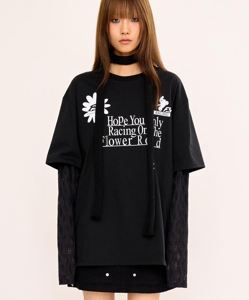 FANYOUNG Layered T-Shirt Black