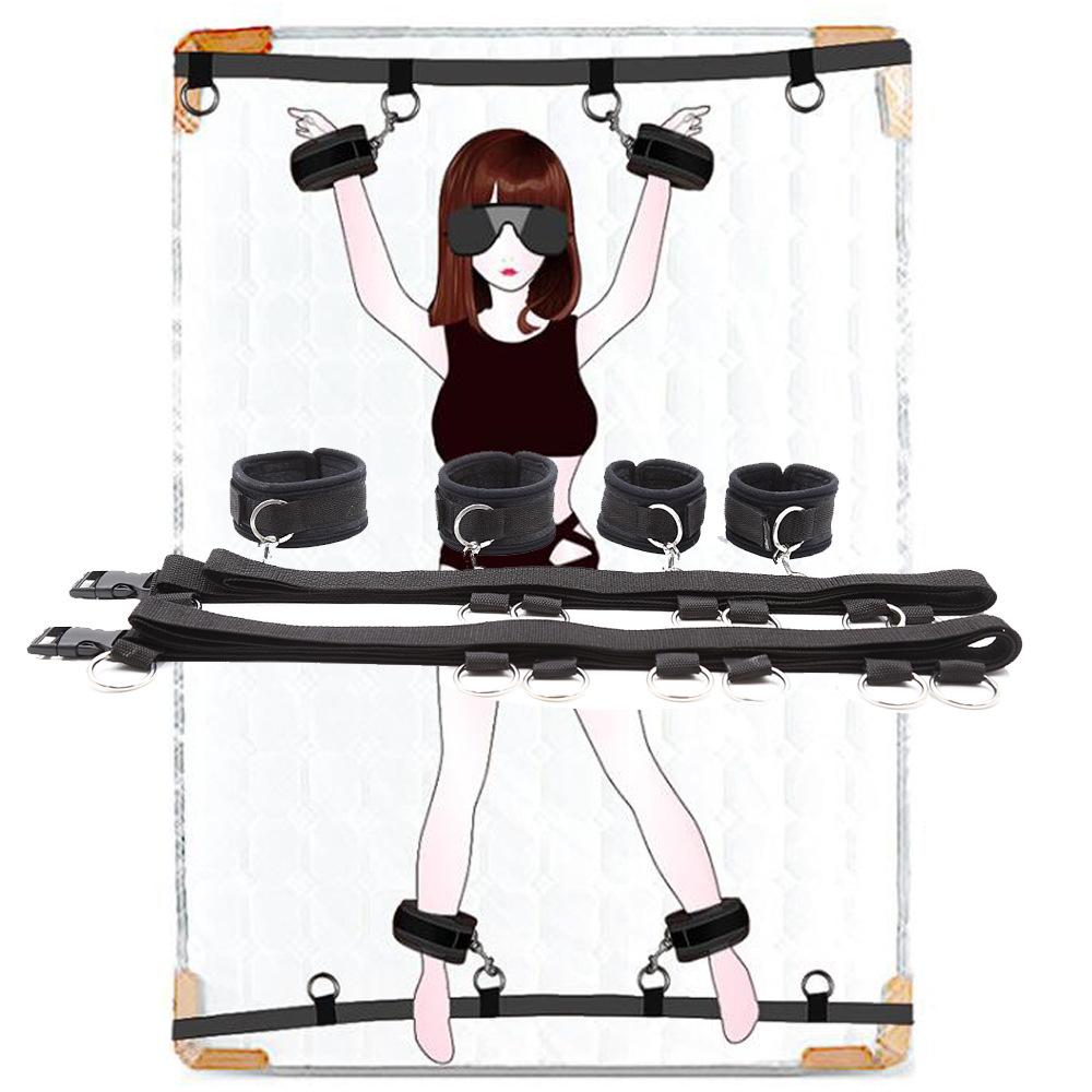 Couple Restraint Bed Straps  Handcuff Bondage Gear Adult Sex Bed Games Tool Kits SM Slave 18+ Sex Product Shop Free Blinder