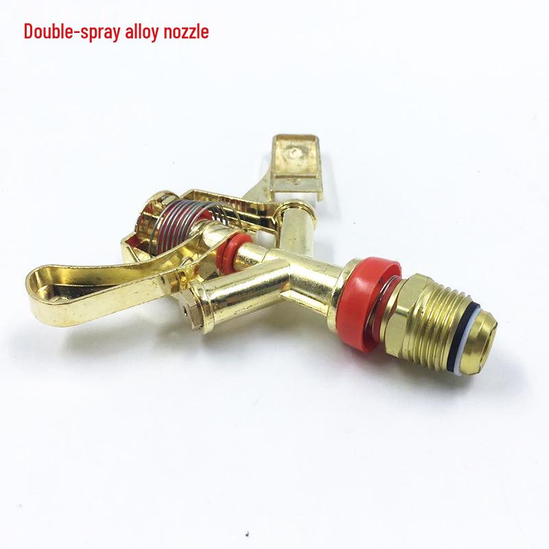 Liqin Alloy 360° Rotating Double Nozzle Garden Lawn Sprinkler