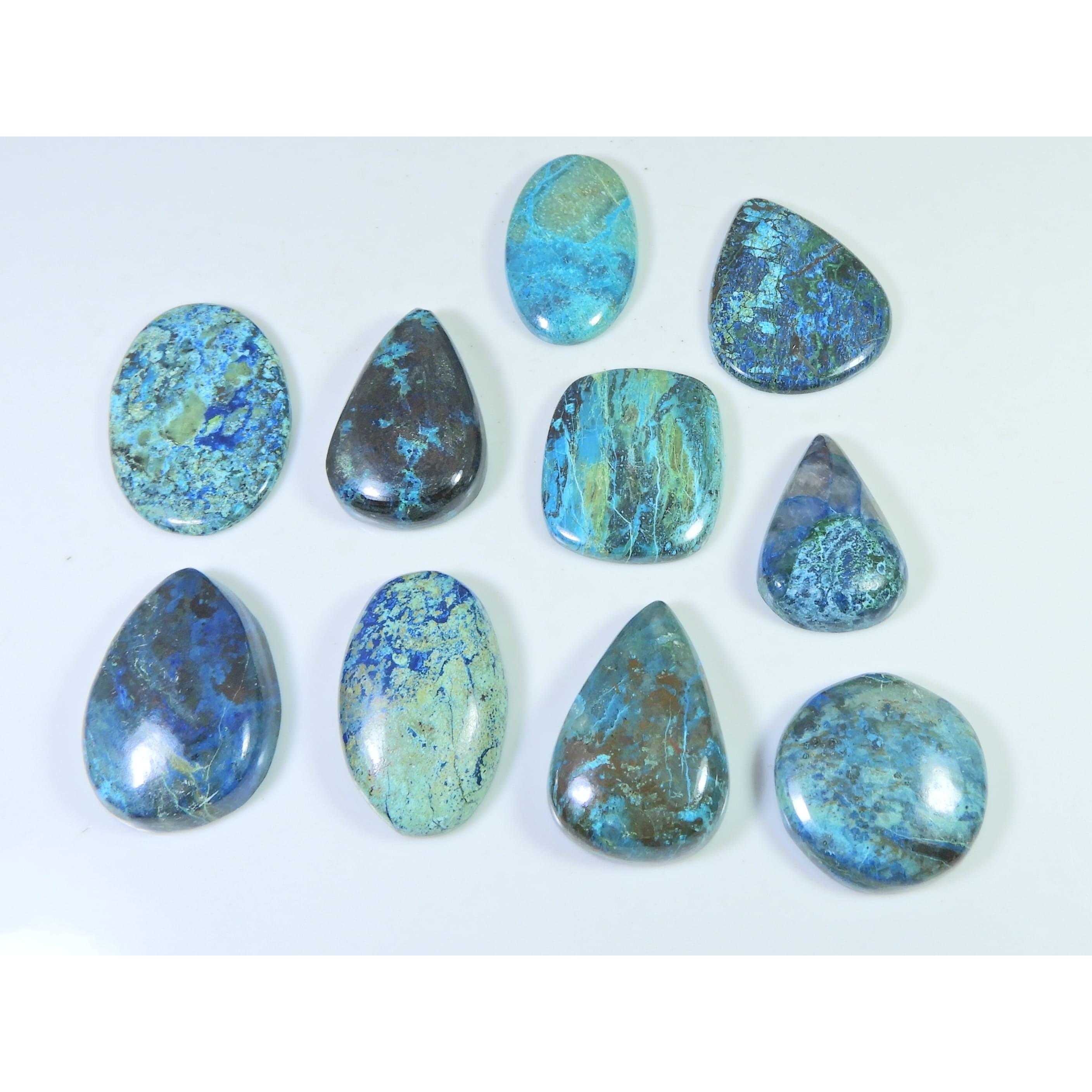 257Cts. Natural Shattuckite Mix Cabochon Loose Designer Gemstone 10Pcs Lot C-1531